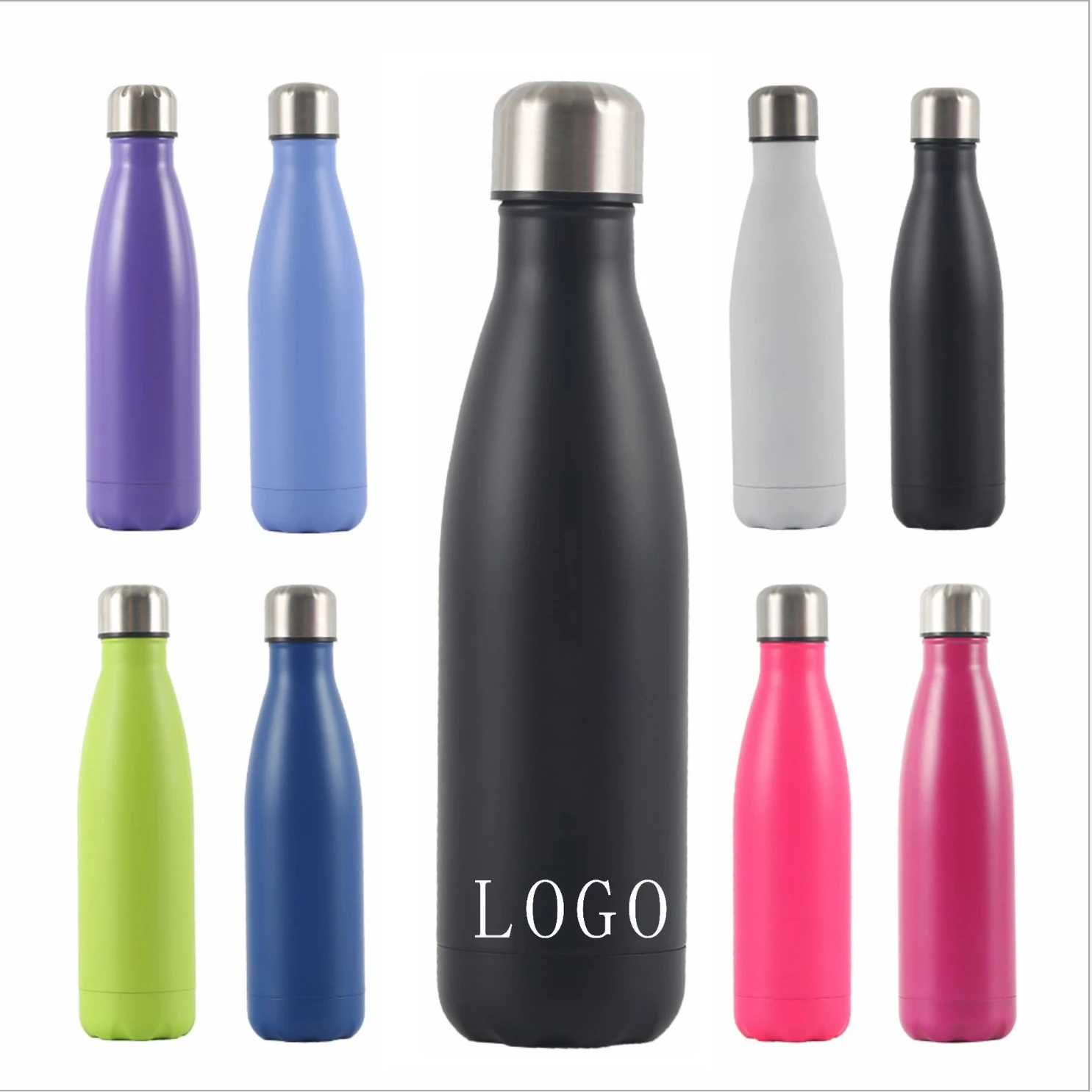 

Matte paint Optional UV cleaning lid 350ml/500ml Cold Water Bottle Insulated Vacuum Stainless Steel Cola Bottle Mug Beer Bottle