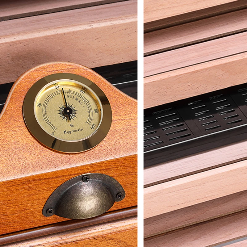 
Professional manufacture spanish cedar custom wooden cigar cabinet 