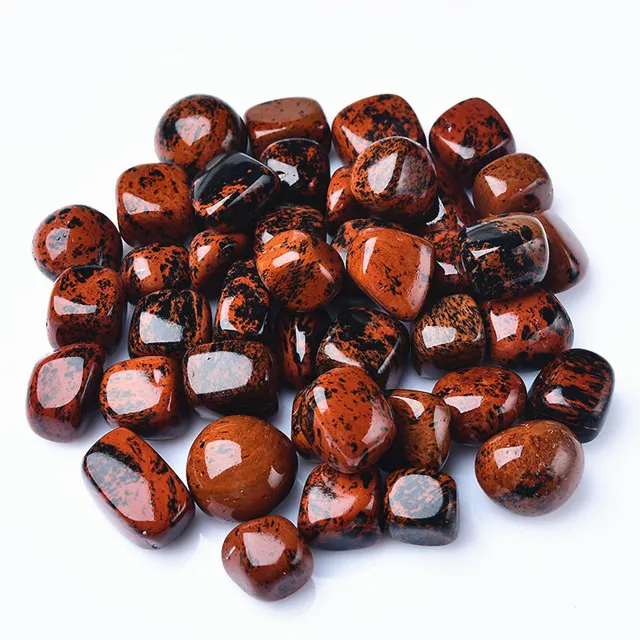 

Natural quartz Spiritual healing polished red obsidian crystal tumbled stones for Home Decoration