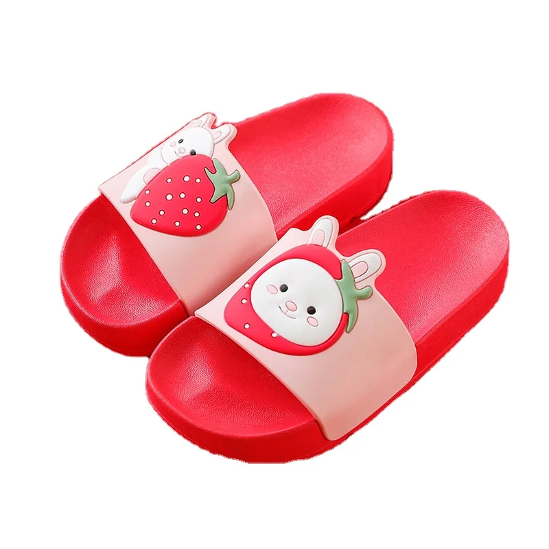 

Children Cartoon Slippers Girls Summer Beach Sandals Kids Bathroom Flip Flops Toddler Boys Indoor Flip Flops Baby Home Shoes, As shown