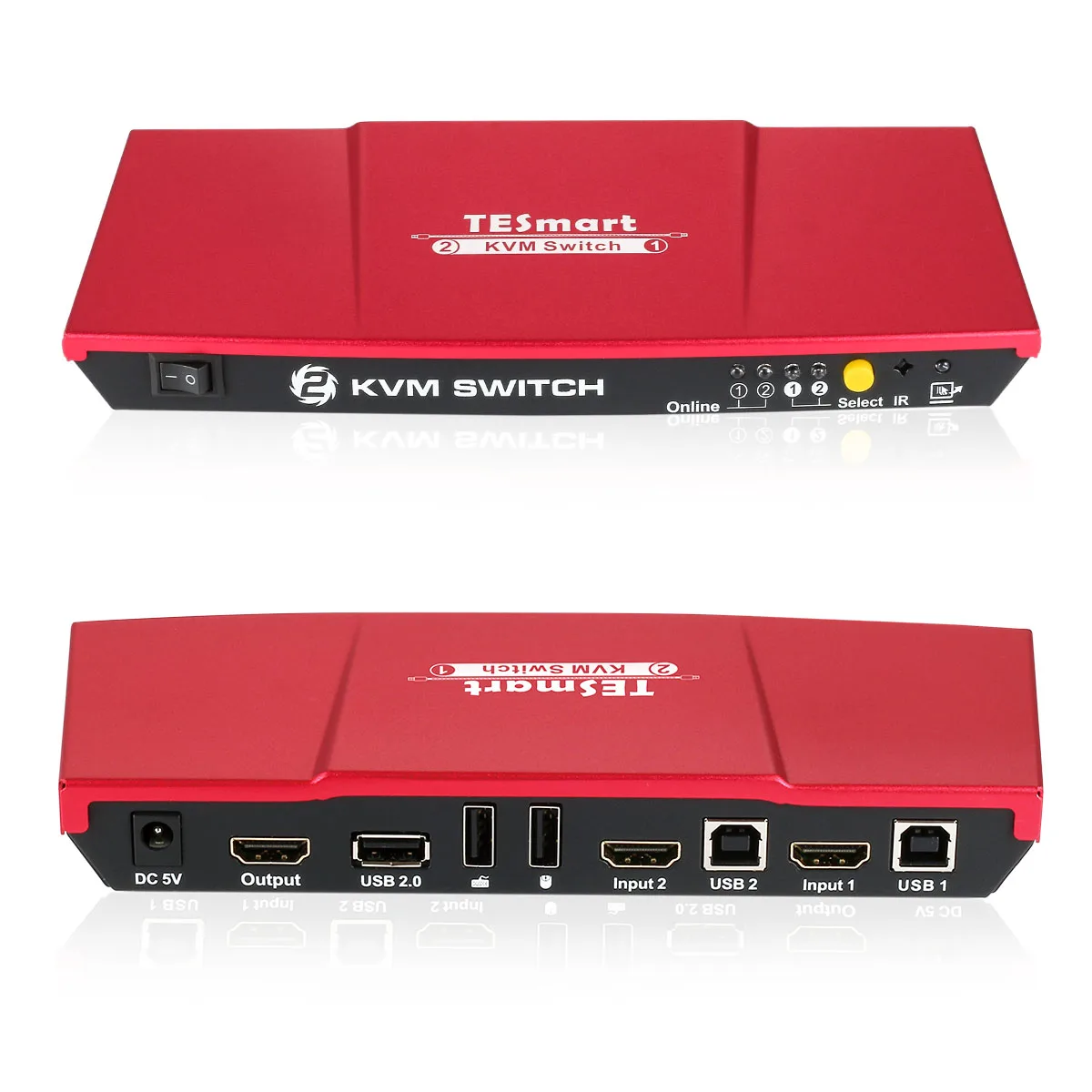 Tesmart 2 Port Hdmi Kvm Switch Support Auto Switching And Resolution Up To 3840*216030hz 2