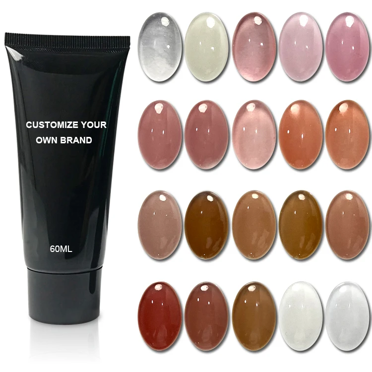 

2020 Amazon Best Selling Free Nail Tray Paper Fast Cured 60 ml Poly Nails Gel For Nail Extension, 28