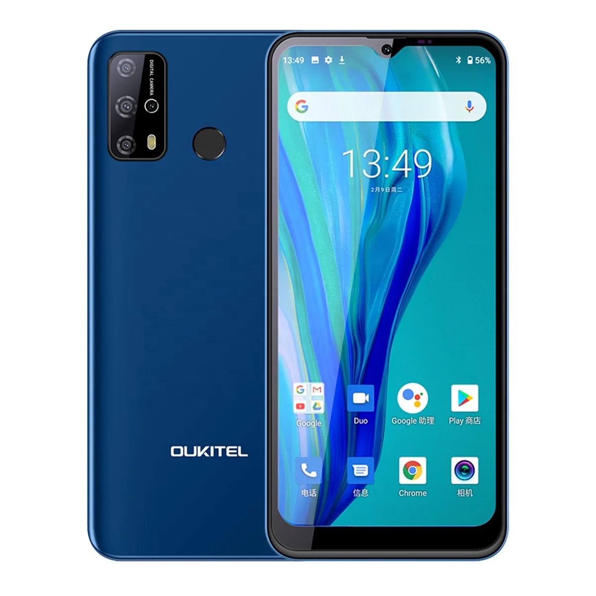 

Hot-sale Original Unlocked Smartphone C23 Pro 5000mAh 256GB Android11 Mobile Phones With Face ID Fingerprint Water-drop Screen, Black blue green