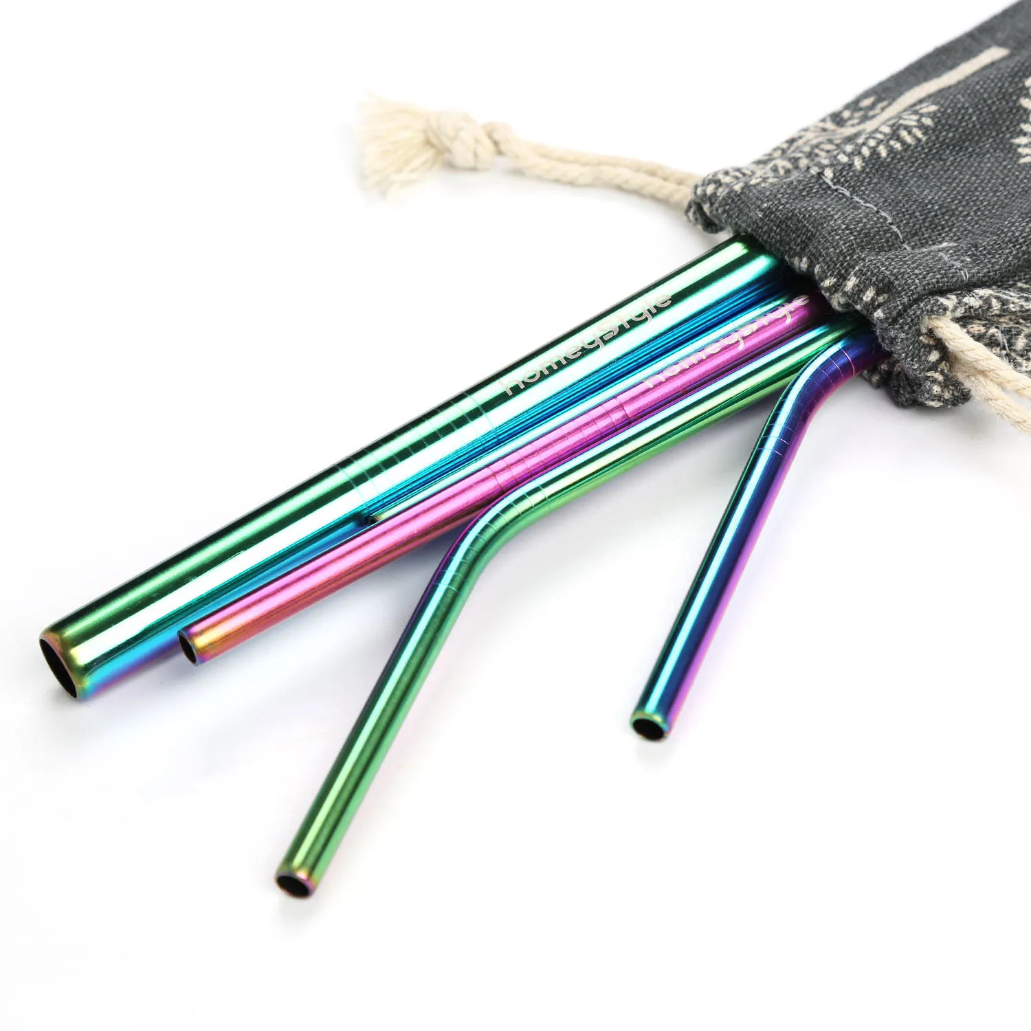 Branded 215mm Alcohol Drinking Metal Stainless Steel Straws For Sale