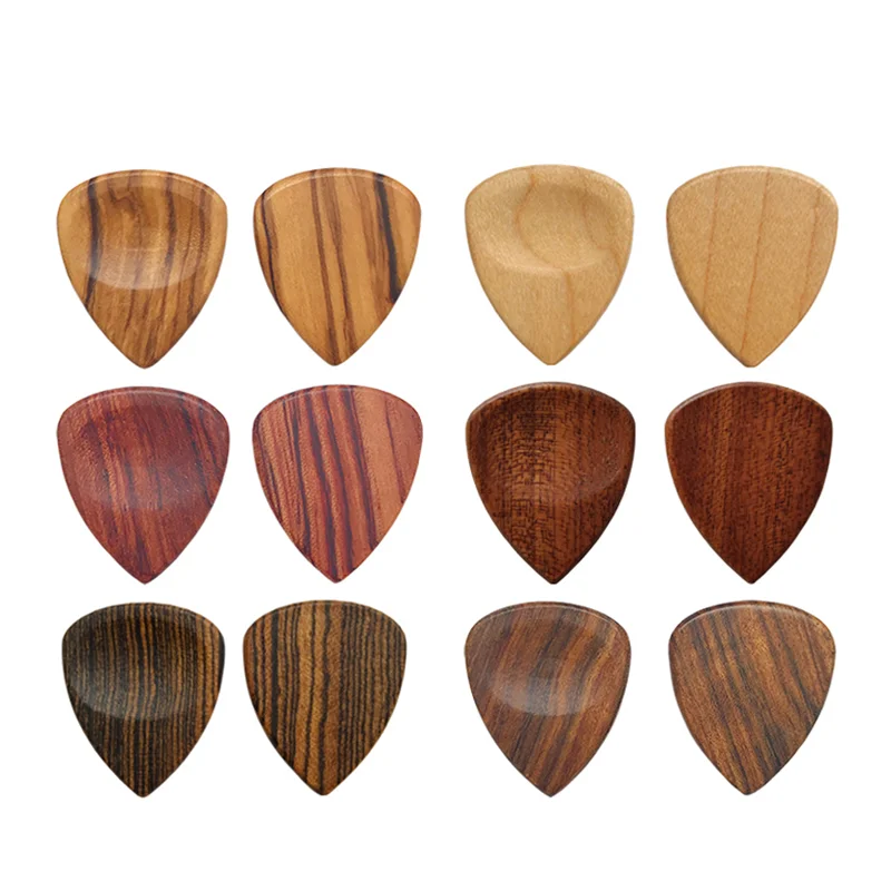 

2.5mm 100% Wooden Factory Price High Quality Blank Wholesale Wood Guitar Picks Support Custom, Colorful