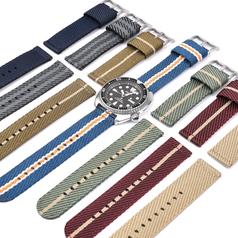 

EACHE Hot Selling 20mm 22mm Elastic Fashion Braided Striped Woven Nylon Watch Strap For Huawei GT2
