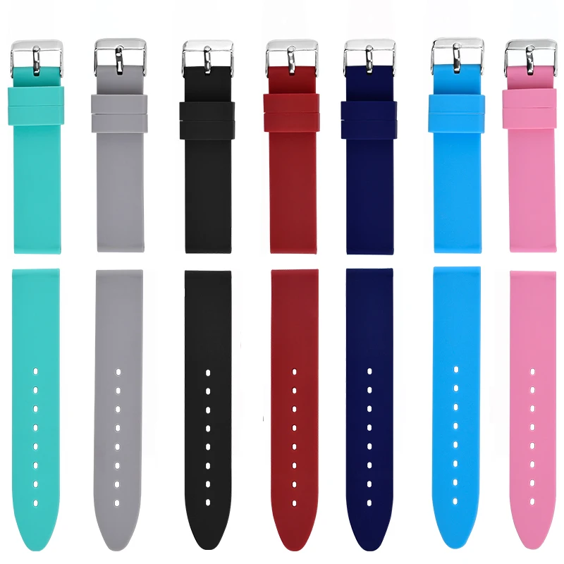 

In Stock 13 Colors silicone rubber Sport watch band watch strap
