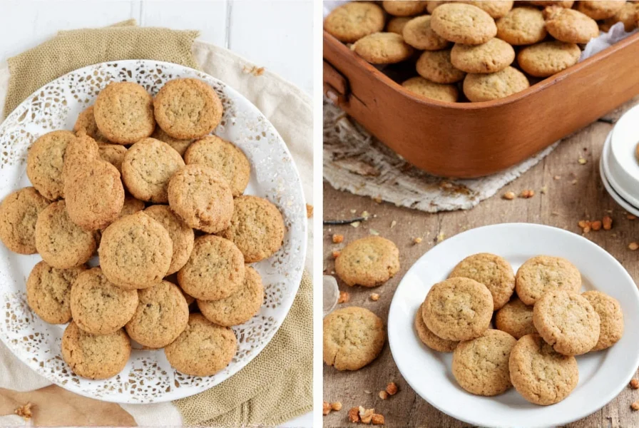 Perfectly baked ginger snap cookies with crisp edges and crackled surface on parchment paper