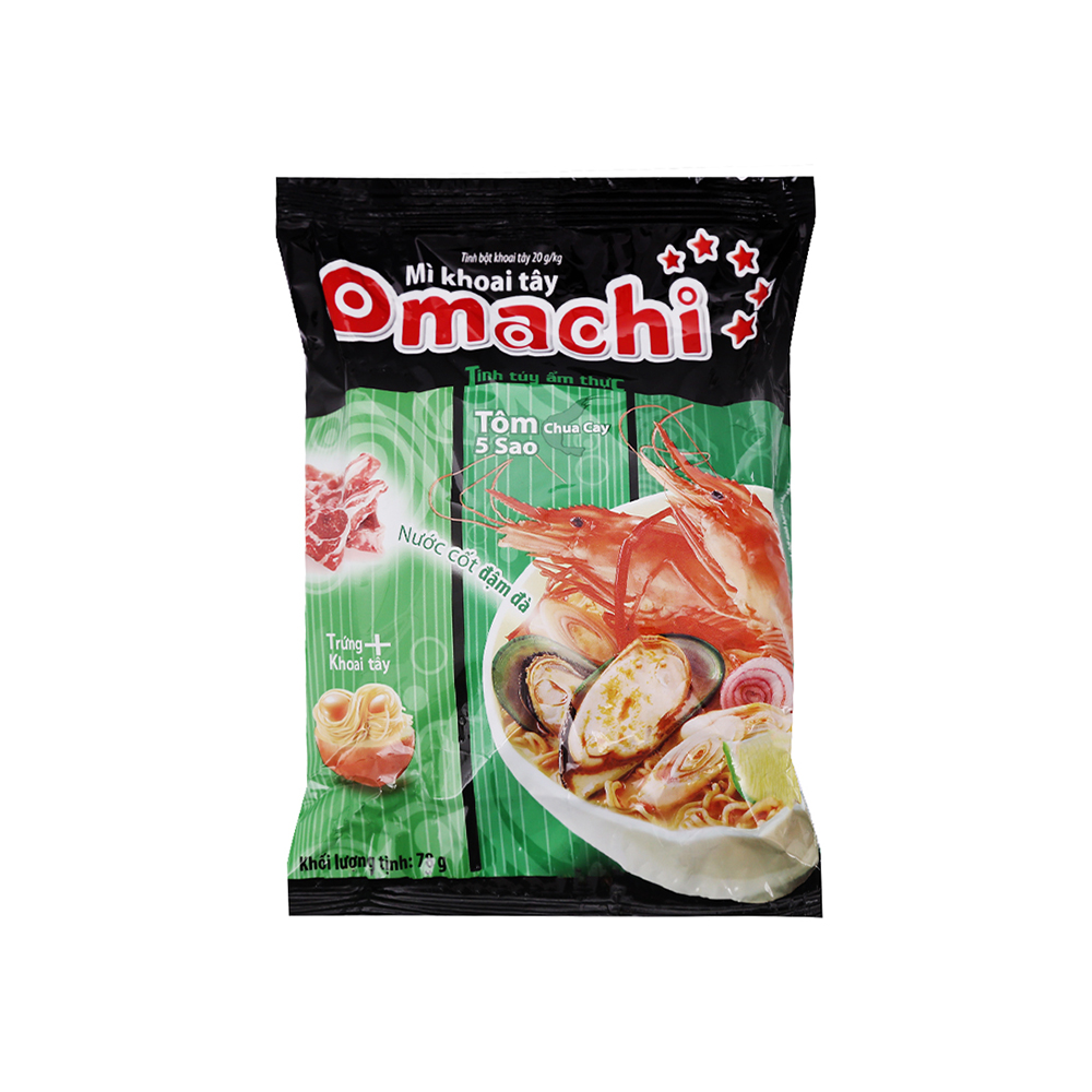 
OMACHI Potato Noodle Hot Pot Sour & Shrimp   78g 