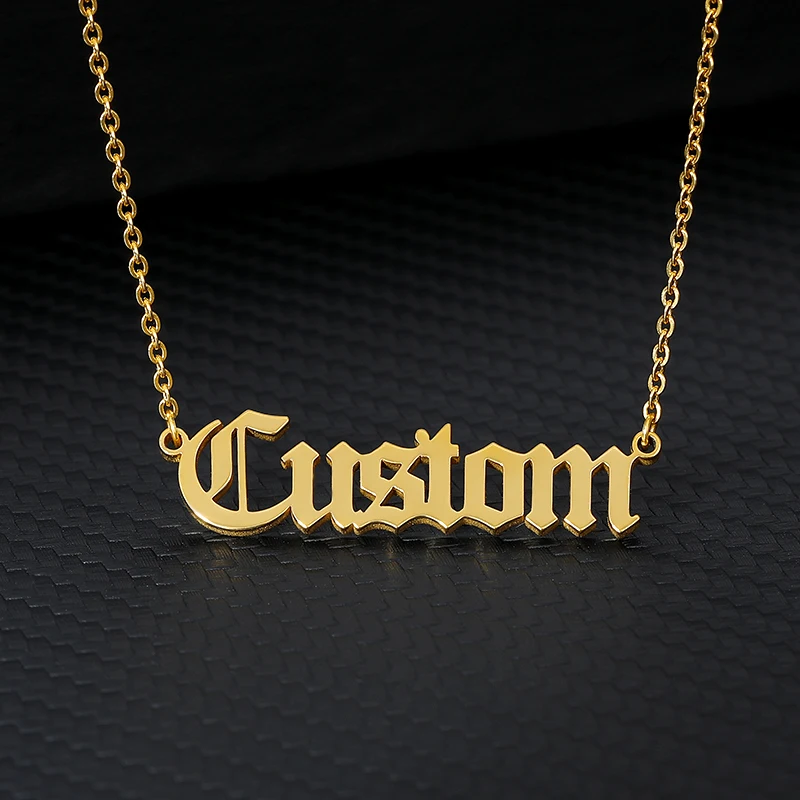 

18K Gold Vacuum Plated Stainless Steel Necklace Personalized Letter Necklace For Women Custom Names Necklace