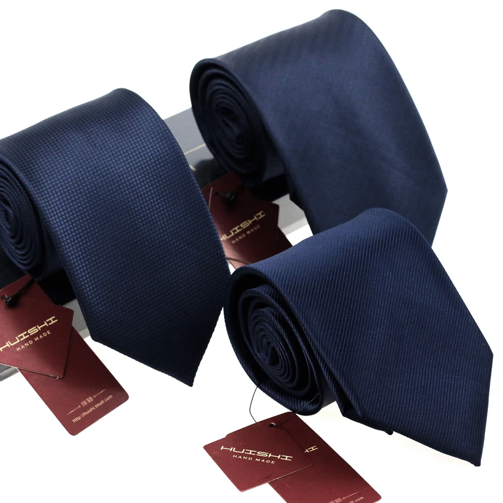 Shengzhou 1200 Needles Plain Neck Ties Men Solid Black Basic Woven Cheap Neckties Ties for Men Business