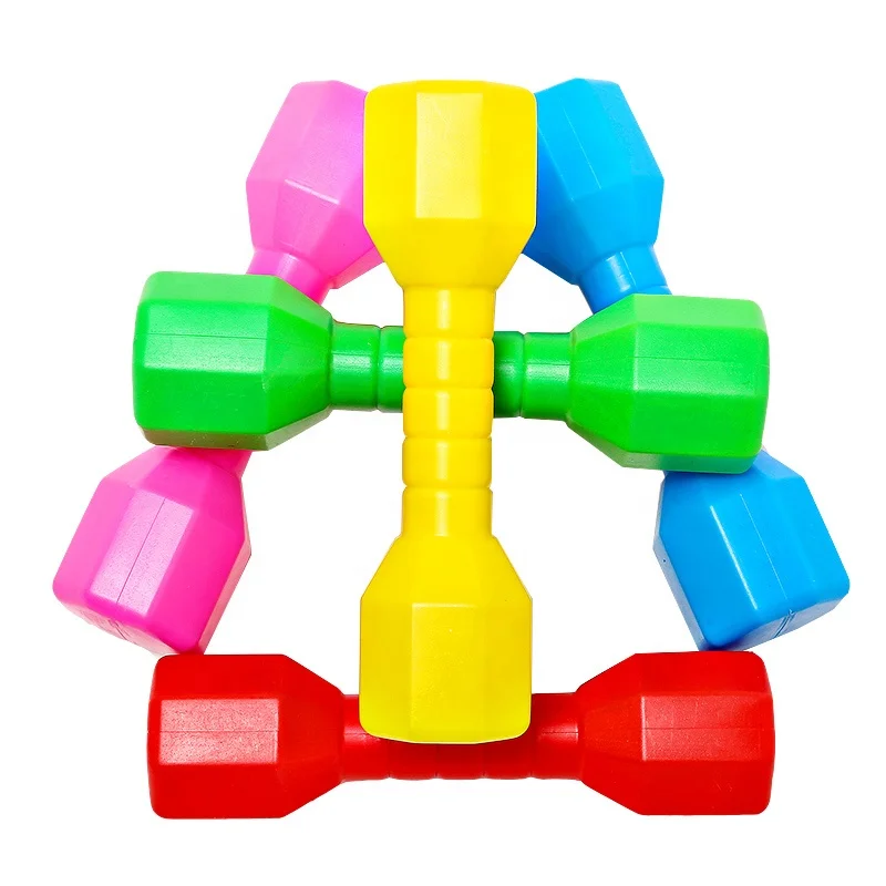 

TY 2 PCS Children Dumbell Plastic Fitness Equipment Kids Training Performance Outdoor Dancing Tool Workout Exercise Colorful Toy, Custom color
