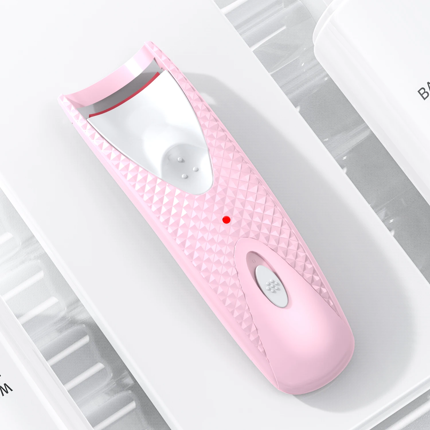 

HOT 360 heated eyelash curler electric heated eyelash curler rechargeable mini USB heated eyelash curler, Pink and green
