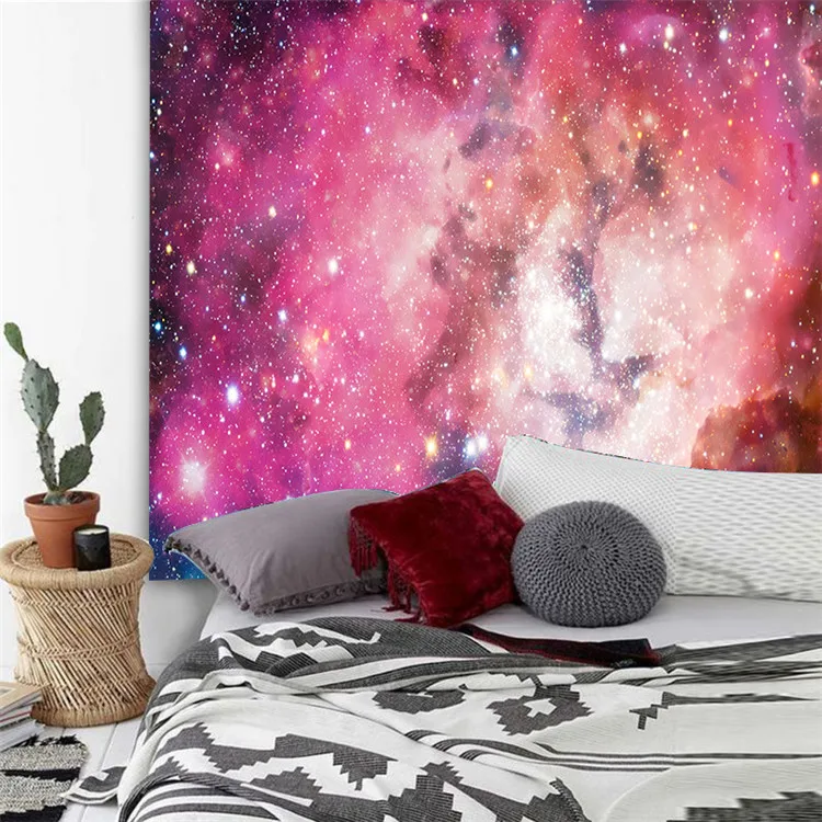 

Specializing in manufacturing starry sky galaxy tapestry digital printing European and American background cloth