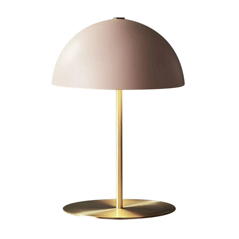 

Simig lighting Modern metal pink mushroom lamp shade desk lamp Led gold base kids bedroom bedside table lamp