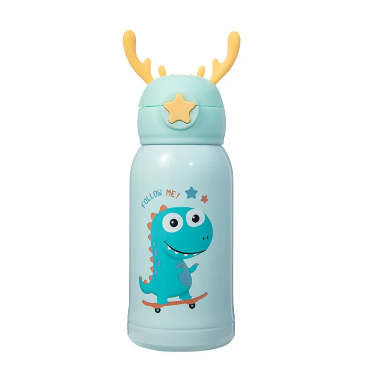 

Custom Design Unique 350ml Vacuum Insulated Straw Children Stainless Steel Water Bottle, Customized color