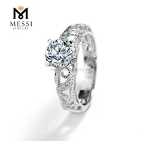 

Messi Jewelry twist design DEF white diamond engagement wedding 14k 18k gold moissanite ring for women