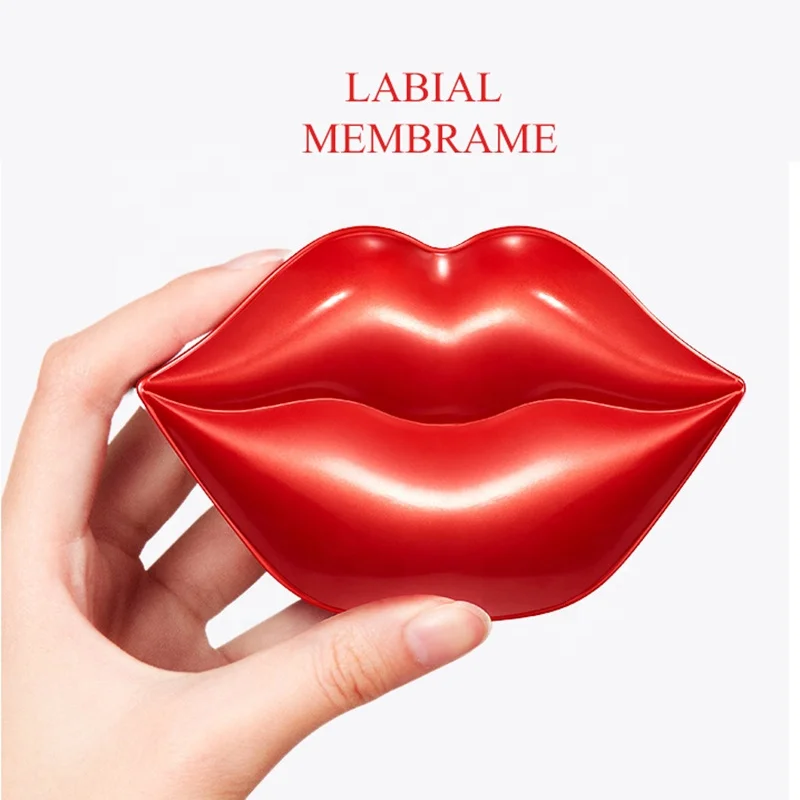 

ZOZU cherry hydrating moisturizing lip patch mask 20pcs fades lip lines nourish repairing brightening gel wholesale lip mask, Red