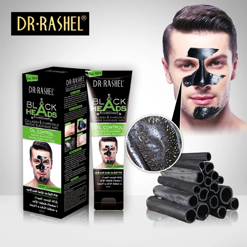 

Hot sale DR RASHEL Bamboo Charcoal Men Black Mask Acne Treatment Nose Blackhead Remover Peel Off facial Mask