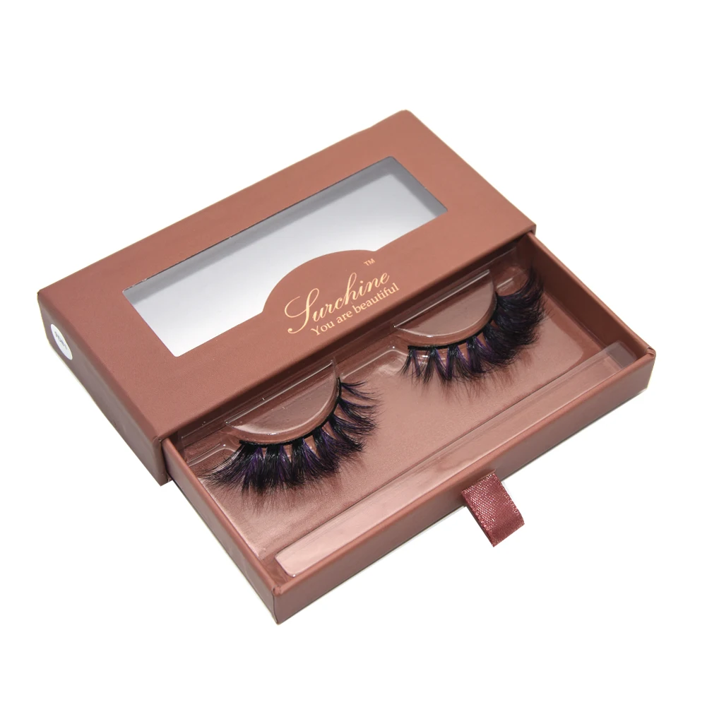 

natural mink 3d lashes bulk crisscross thick mink eyelashes distributors vendor with custom coffee brown eyelash packaging box