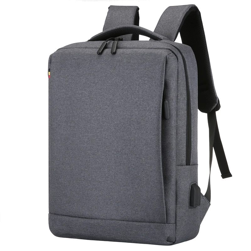 

Trendy Nylon Polyester Custom Designed Bag Mochila Inteligente OEM Design High School College Students USB Smart School Backpack, Grey, black, blue