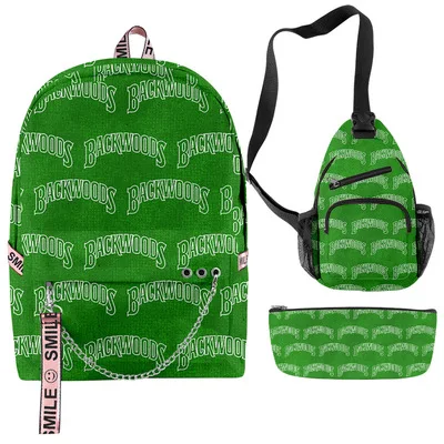 

Wholesale 2021 backpacks three-piece set backwoods cigar outdoor travel computer bag backpack men's fashion back pack bag