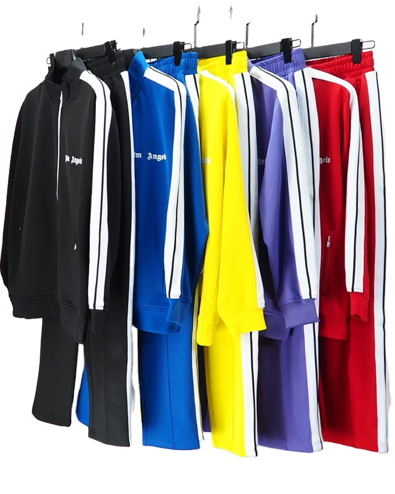 

Palm angel wholesale fashion brand unisex casual zipper sports tracksuit, Could be customized