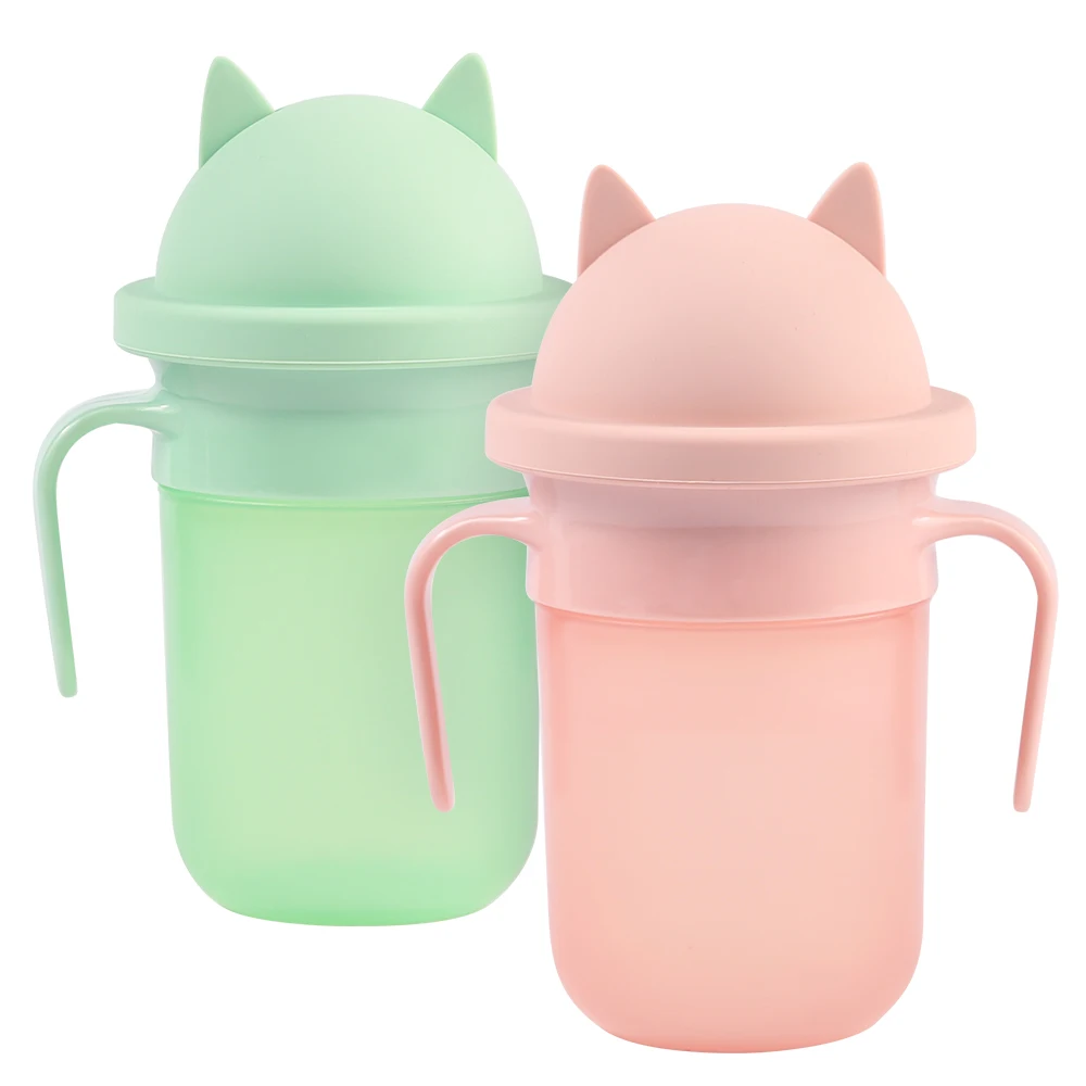 

Newsun Customized Silicon Toddler Drink Training Cup Cartoon Lids Water Training Kids Baby Silicone Sippy Cup With Straw