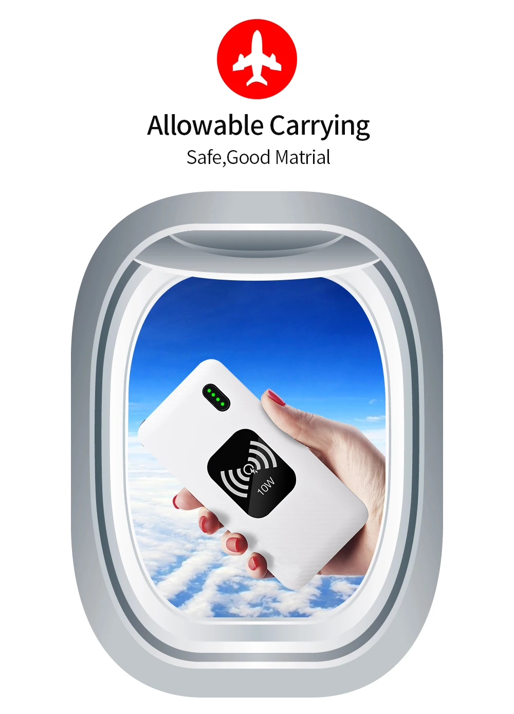 -Tipo C em dois sentidos 18 PD W carga r&aacute;pida de carregamento r&aacute;pido banco de energia sem fio - ANKUX.COM