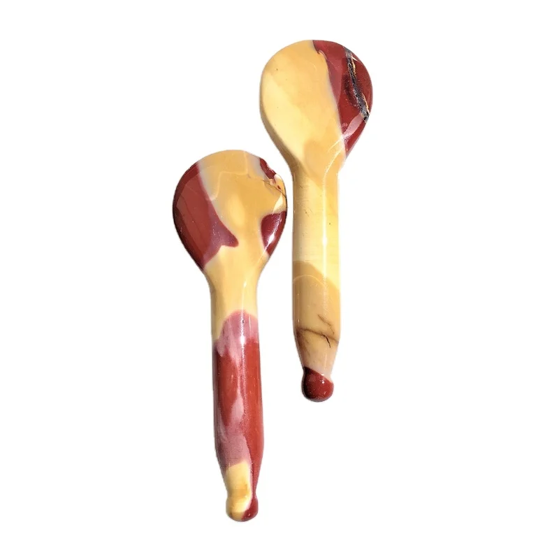 

Natural Mookaite Jasper Stone Board New Shape Gua Sha board Spoon Shape