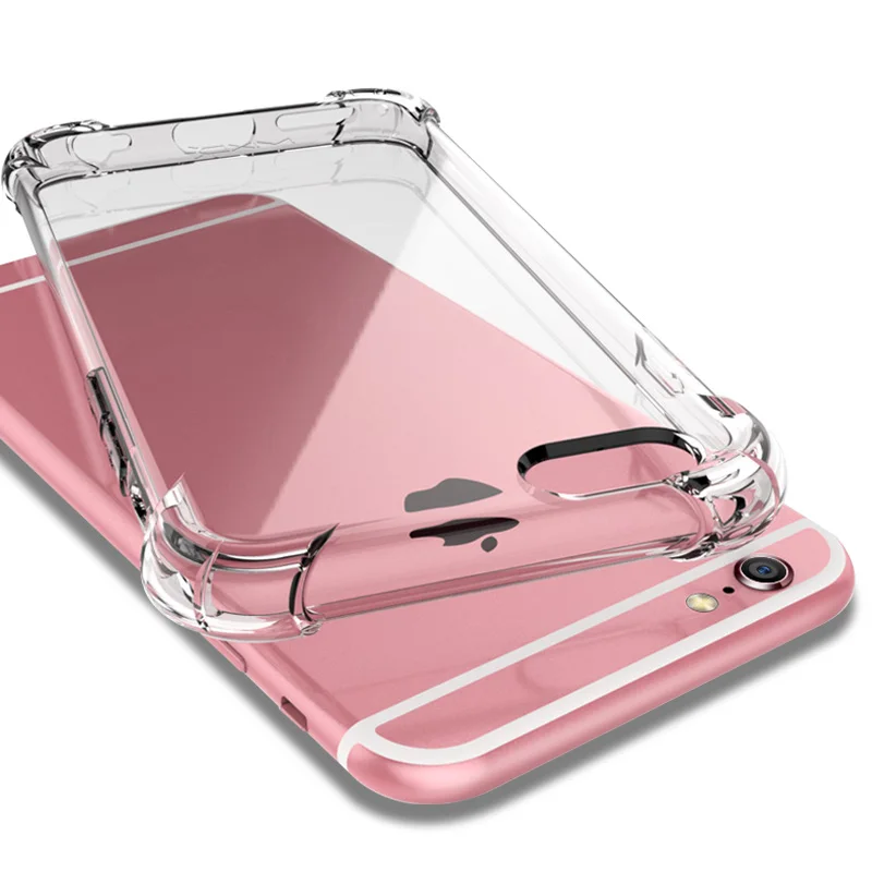 

For iPhone 6 plus TPU Rubber transparent back cover Case for iphone plus case transparent silicone explosion-proof Protect shell