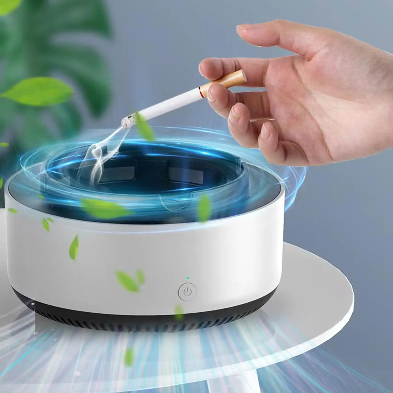 

Smoking Accessories Ashtray with Air Purifier Function Portable Odor Smoke Removal Ashtray Anion Automatic Ashtray for Home Car