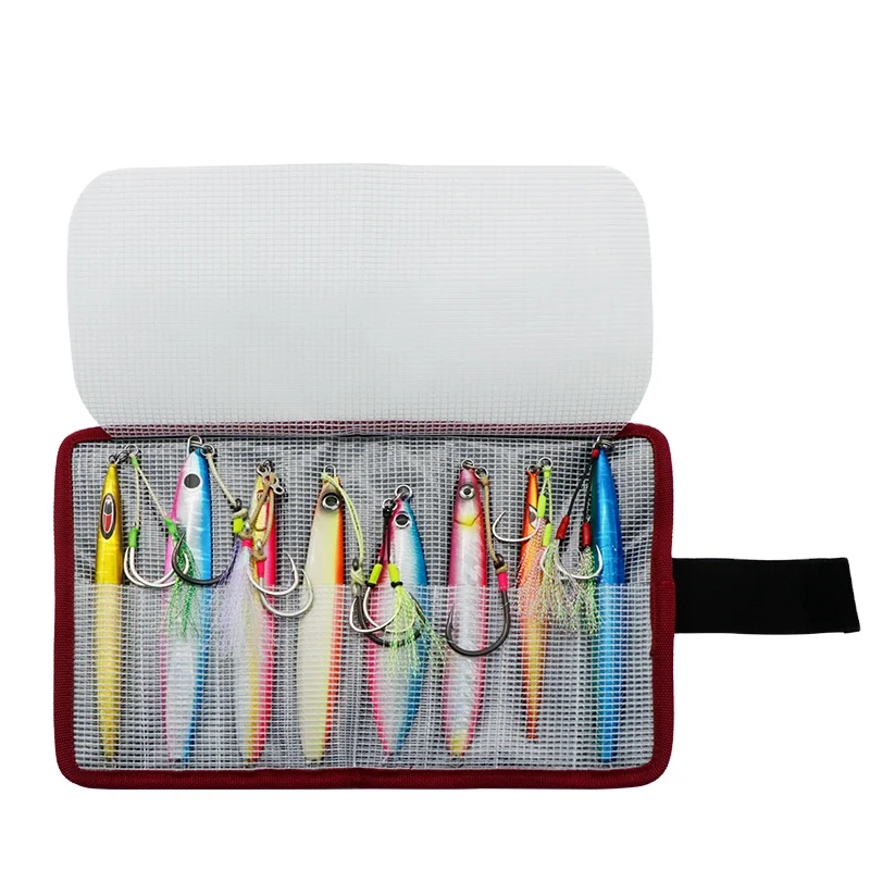 

5 Colors Lures Fishing Jig Pvc Fishing Bag Waterproof Fishing Tackle