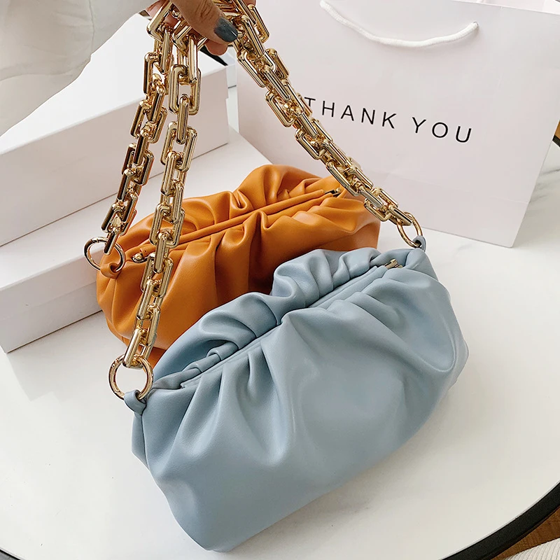 

Fashion designers shoulder dumpling bags women sling crossbody purses cloud handbags for women lady, Kaki/can choose any color in the color card