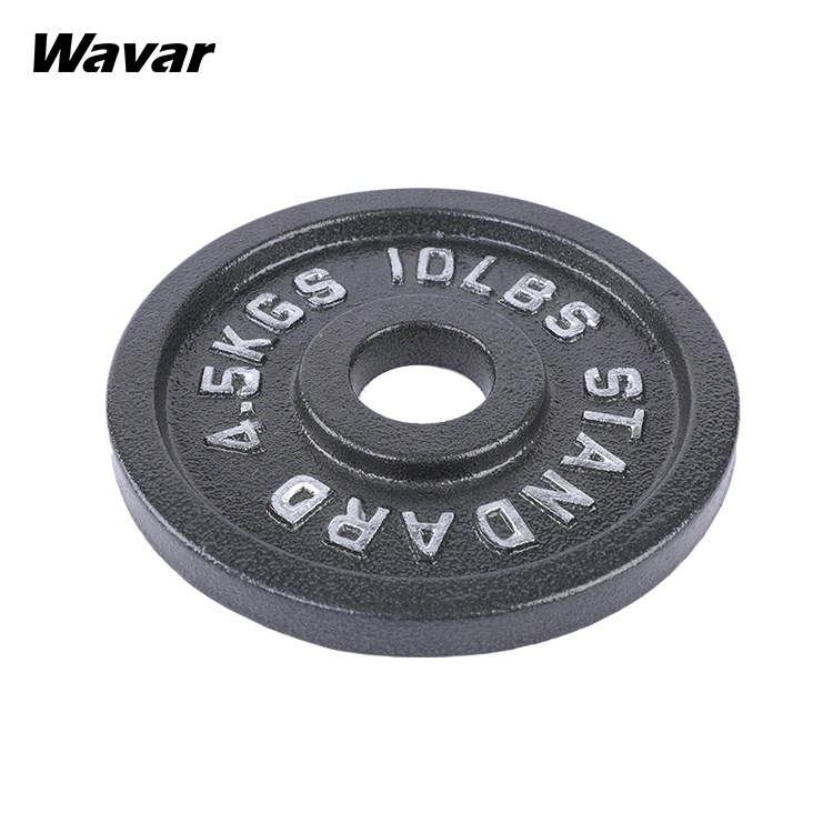 

Cast Iron Weightlifting Barbell Weight Plates Set for Strength Training, Black