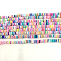 

Rainbow Polymer Clay Heishi Beads Colorful Polymer Clay Fimo Disc Slice Spacer Beads vinyl disk beads for DIY Craft Jewelry