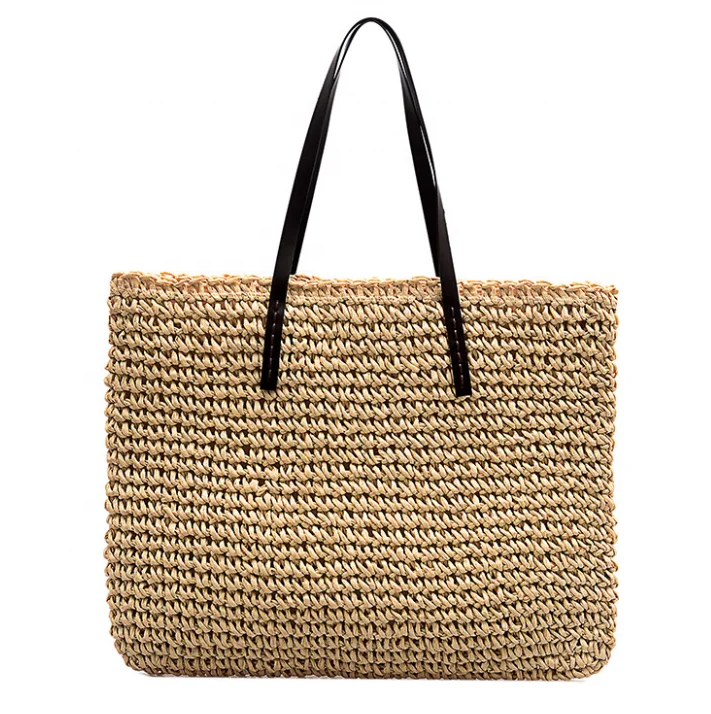 

Women's Summer Handbags Woven Braid Tote bag Fashion Rattan Straw Bag, Customizable