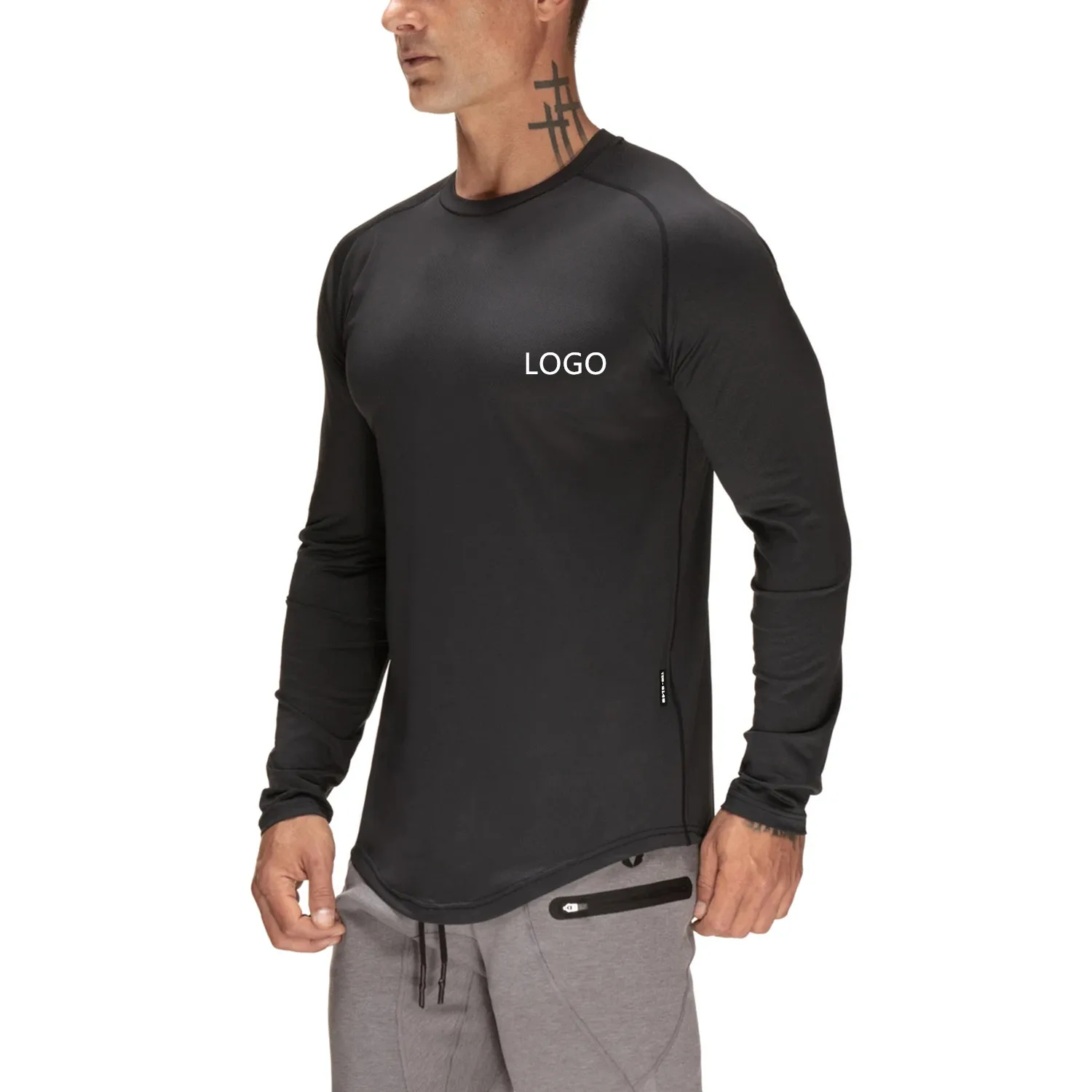 

Latest Custom Long Sleeve T shirt Cheap Fitness Blank Long Sleeve Mens Tshirt