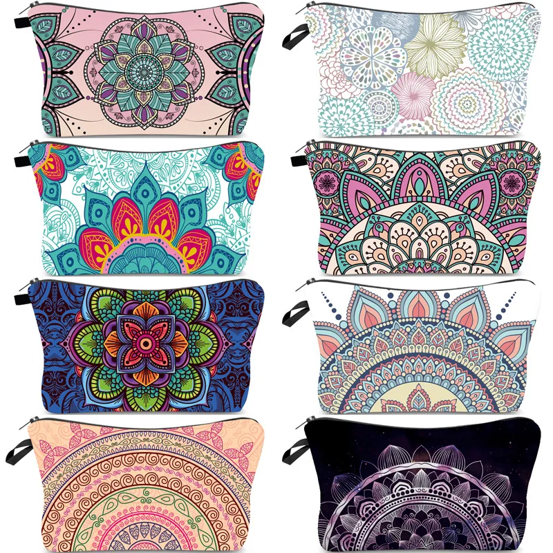 

Mandala pattern lady makeup travel bag custom waterproof cosmetic bag