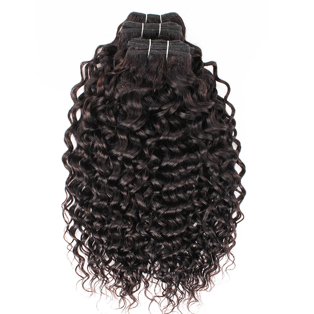 

Wholesale 100% raw unprocessed virgin brazilian human hair extension water wave bundle and frontal