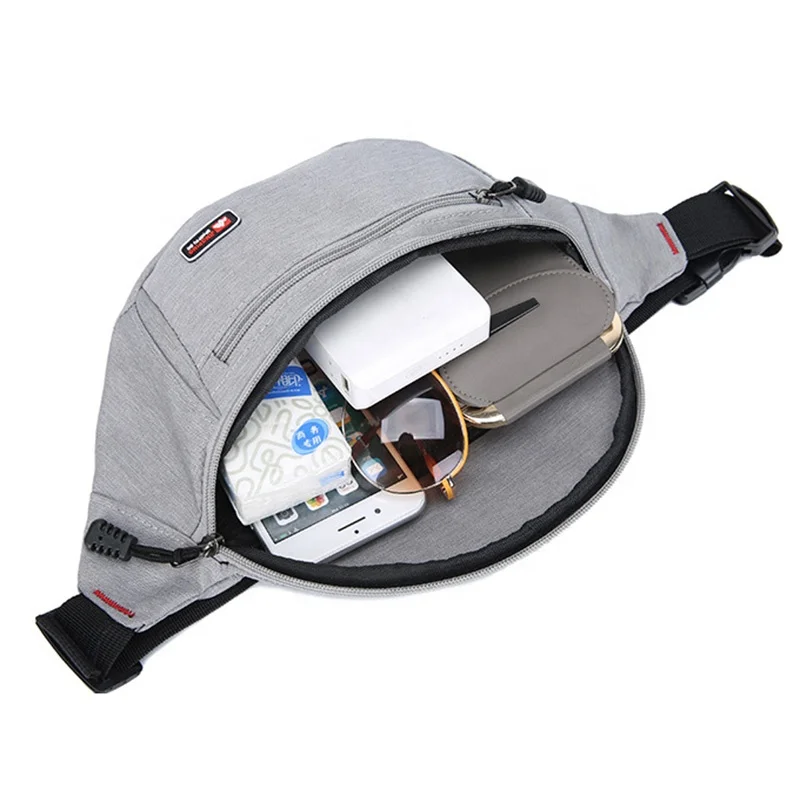 

factory custom logo wholesale custom fanny pack waist bag, Black