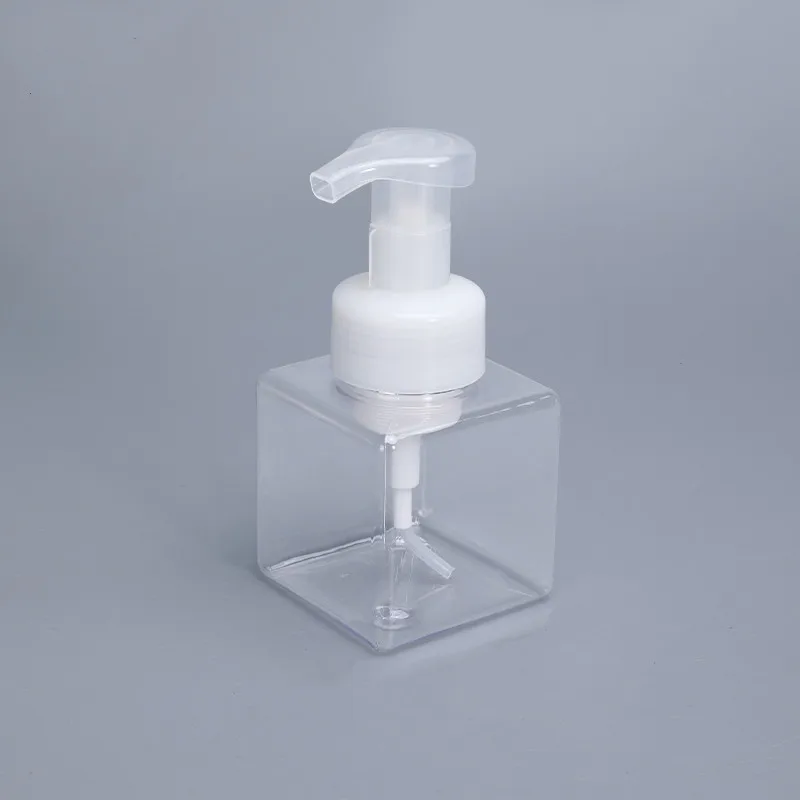 

Square Foam Bottle 250ml With Foamer Pump Soap Water Dispensing Plastic Bottles