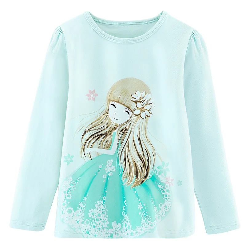 

2020 Cotton tshirt Fashion princess lily girls t shirts for kids, Picture shows
