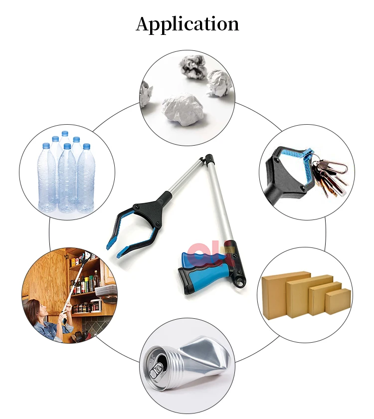 garbage forceps pick up tool reacher grabber aluminum litter pickers,aluminum reacher grabber tool cat trash litter picker tool