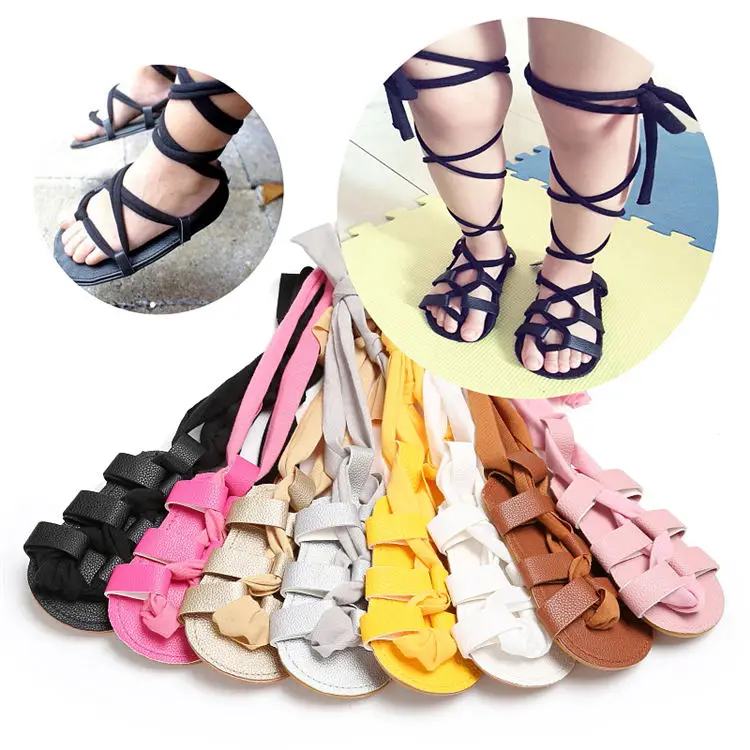 

2022 Summer Roman Sandals rubber sole Dress show Princess baby gladiator sandals