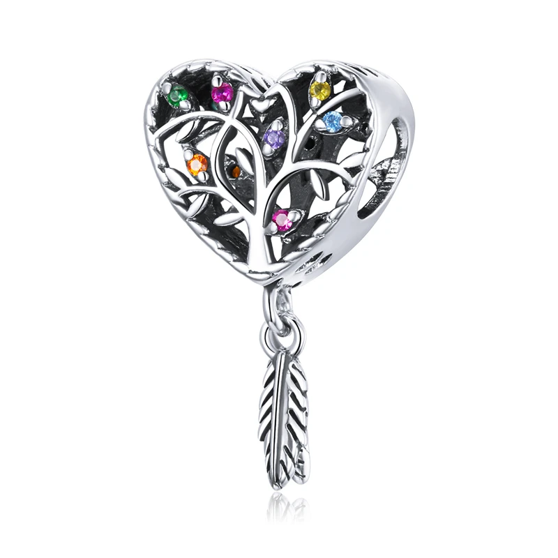 

SCC1768 Classic tree of life jewelry 925 sterling silver charm for women