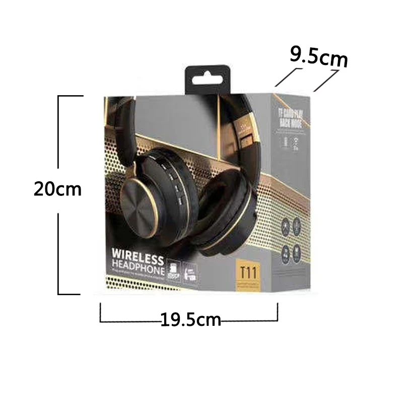T11 wireless headset FM music sports card cross-border amazon hot style folding A variety of color wireless