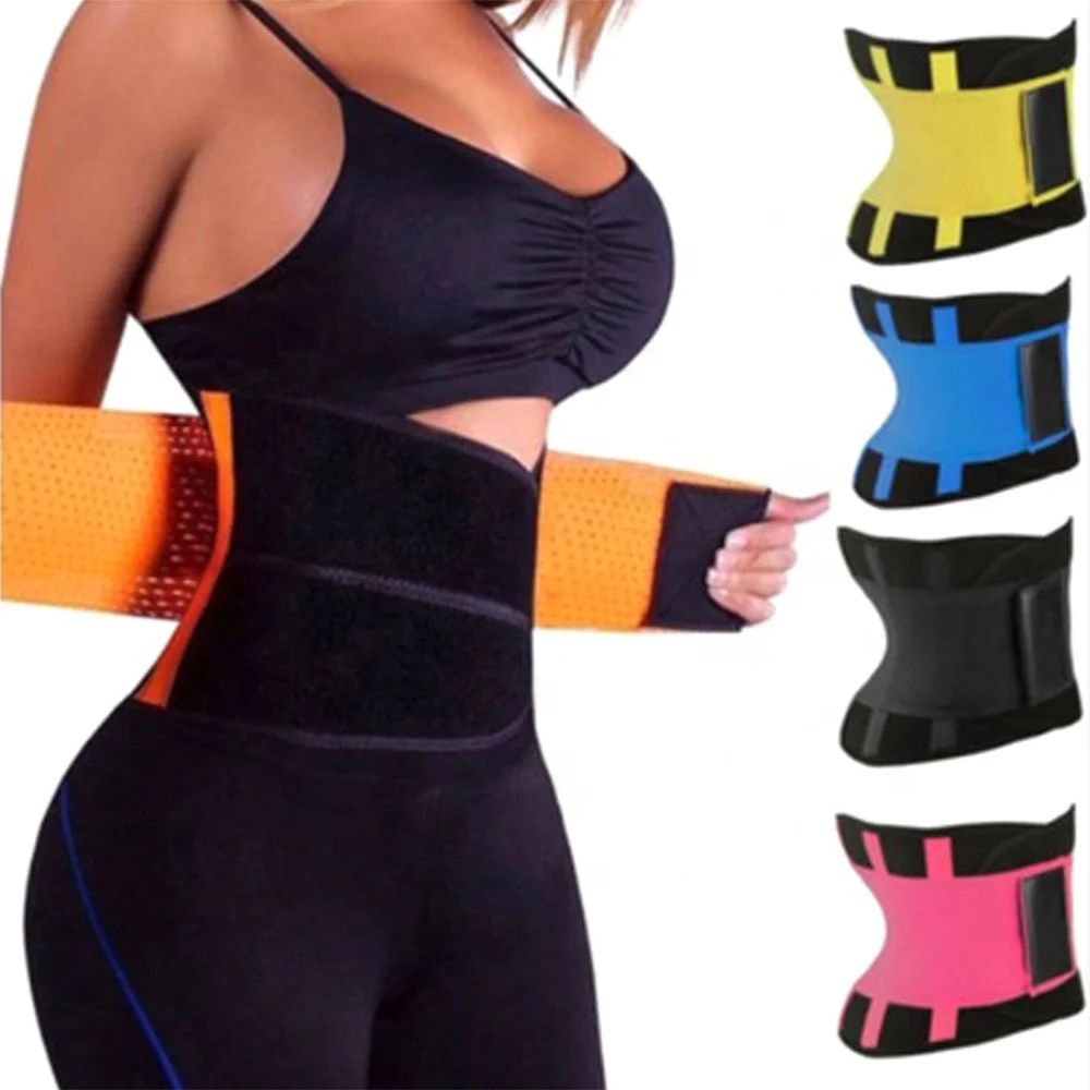 

Custom Logo Neoprene Weight Loss Slimming Reducing Girdles Sweat Bands Waist Trimmer Cincher Shaper Trainer Belt For Women, Black blue orange yellow green pink rose purple