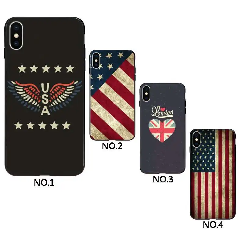 

Beautiful USA Flag tpu phone case for iphone 11 12 phone case, Black