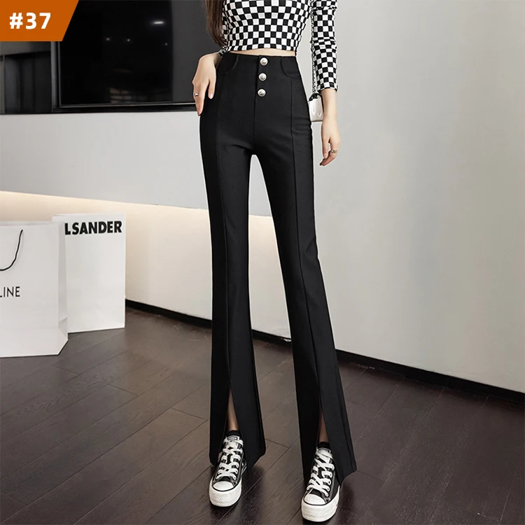 

new arrival spring fall women flare pants 2022 black high waist pants for women blazer woman trouser, Mix color is available